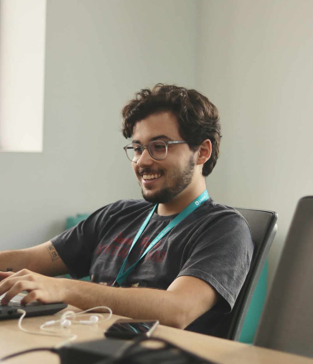 successful programmer smiling